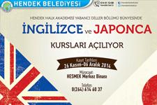 Hendek'te İngilizce ve Japonca Kursu Açılıyor!