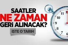 Saatler ne zaman geri alınacak?