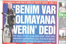 "Benim var, olmayana verin"