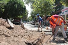 Karaağaç Bulvarında çalışmalar başladı