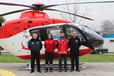 Helikopter ambulans Cumhurbaşkanını hazır bekledi