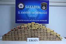 Sakarya'da 72 kilo 970 gram eroin ele geçirildi
