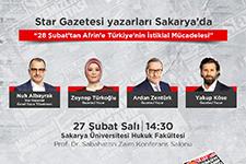 Star Gazetesi yazarları Sakarya'ya geliyor