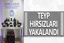 Teyp hırsızları yakayı ele verdi