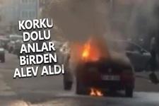 Seyir halindeyken alev aldı