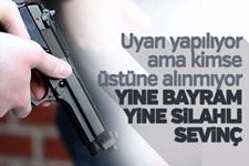 Bayram sabahı yine silahlı kutlama