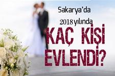 2018'de Sakarya'da kaç çift evlendi?