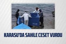 Karasu'da sahile ceset vurdu