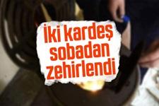 İki kardeş sobadan zehirlendi