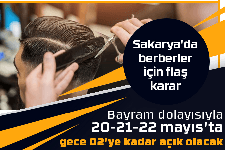 Berberler gece 2'ye kadar açık olacak