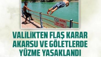 Yüzme yasaklandı