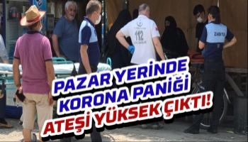 Pazar yerinde korona paniği