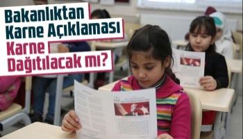 Bakanlıktan karne açıklaması