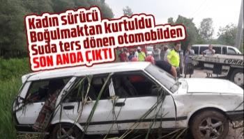 Sürücü ölümden kıl payı kurtuldu