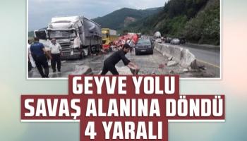 Karayolu savaş alanına döndü