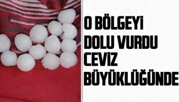 Ceviz büyüklüğünde dolu yağdı