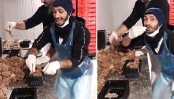 Hazır döner firmasında iğrenç görüntüler