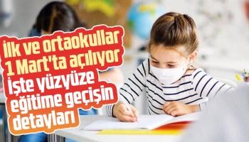 İlk ve ortaokullar 1 Mart'ta açılıyor.