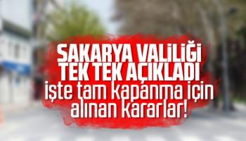 Valilik açıkladı İşte tam kapanma için alınan kararlar