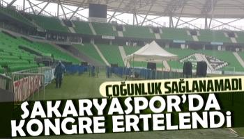 Çoğunluk sağlanamadı, Sakaryaspor'da kongre ertelendi