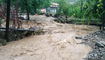 O ilçeye rekor yağış düştü