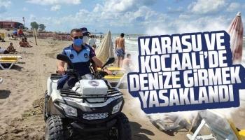 Karasu ve Kocaali’de denize girmek yasaklandı