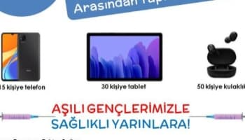 Aşı olan gençlere akıllı telefon, tablet, kulaklık hediye