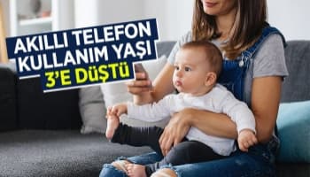 Akıllı telefon kullanım yaşı 3’e düştü