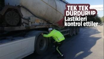 Kış lastiği denetimi yapıldı