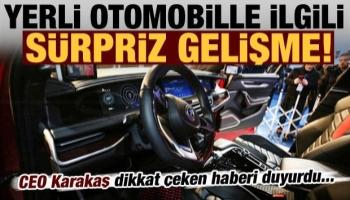 Yerli otomobilde sürpriz gelişme