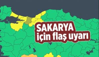 Sakarya için sarı kodlu uyarı