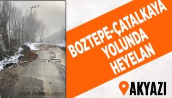 Boztepe'de heyelan