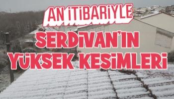 Serdivan'ın yüksek kesimleri beyaza büründü