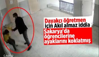 Sakarya'da öğrencilerine ayaklarını koklatmış