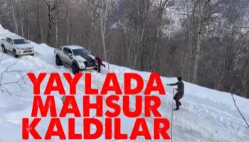 Yaylada kara saplanıp mahsur kaldılar