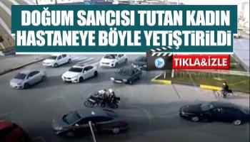 Doğum sancısı tutan kadın için yunus ekipleri eskortluk yaptı