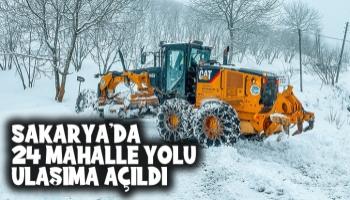 Karın kapadığı 24 mahalle yolu ulaşıma açıldı