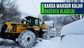 Karda Mahsur Kalan Hastaya Ulaşıldı!