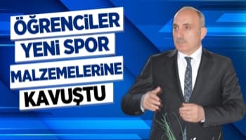 Öğrenciler, yeni spor malzemelerine kavuştu