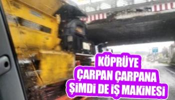 Yüksekliği hesap edemedi köprüye çarptı