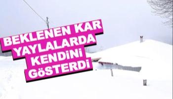 Beklenen kar yükseklerde kendini gösterdi