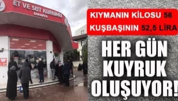 Et ve Süt Kurumu mağazasında ucuz et kuyruğu