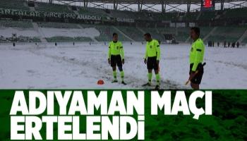 Sakaryaspor-Adıyaman maçına kar engeli