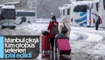 İstanbul'daki otogarlardan otobüslerin çıkışları durduruldu