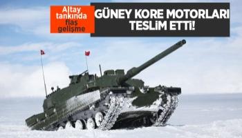 Altay tankında motorlar teslim edildi