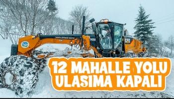 12 mahalle yolu ulaşıma kapandı