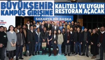 Yüce'den müjde: SAÜ girişinde kaliteli ve uygun bir restoran açacağız