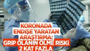 Grip olanın ölme riski 2 kat fazla