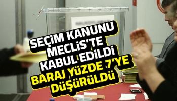 Seçim Yasası değişikliği TBMM'den geçti