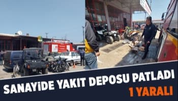 Akyazı sanayide yakıt deposu patladı